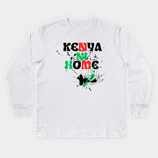 Vibrant Kenyan-themed Kids Long Sleeve T-Shirt